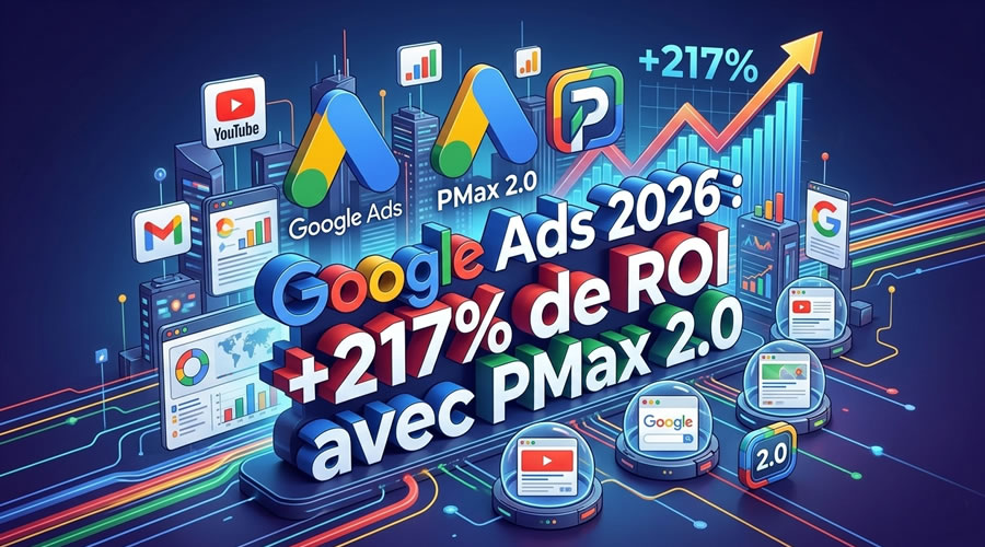 Google Ads 2026 : +217% de ROI avec PMax 2.0