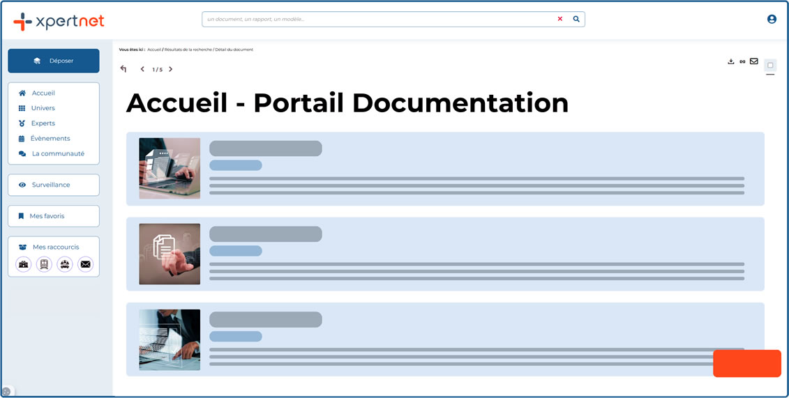Interface de gestion des connaissances par IA